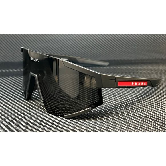 Prada Black Matte Men's Shield Sunglasses